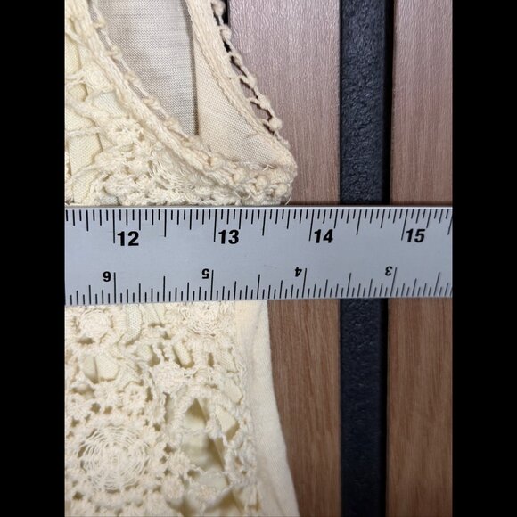 Cynthia Rowley Lace Tank Top XS Womens Ivory Sleeveless Shirt - Picture 3 of 6